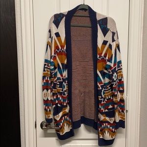 H&M tribal print cardigan